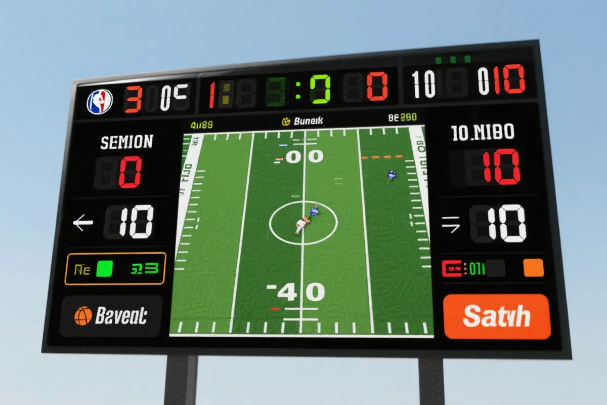 实时赛况和统计数据界面示意